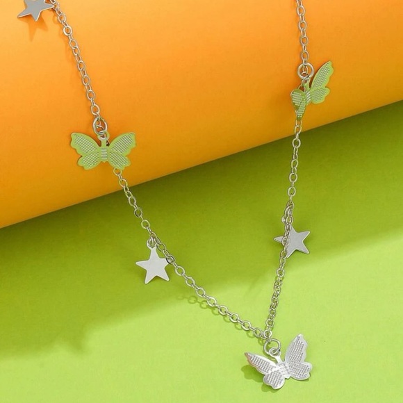 2/$10 NEW! Bufferfly Charm Necklace Star Dainty Cute Boho - Picture 2 of 10